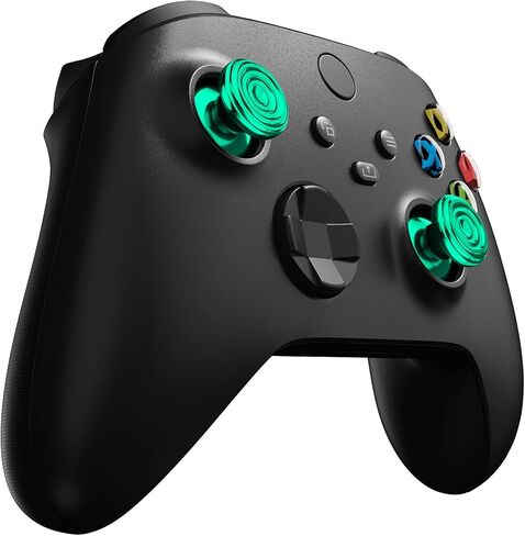 eXtremeRate Metal Thumbsticks for Xbox Series X/S Controllers Blue Custom Concentric Circles Aluminum Alloy Analog Stick Joystick Buttons in Kuwait