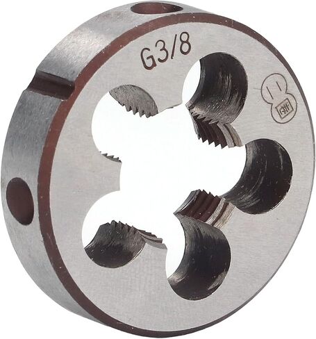 G3/8 Thread Repair Die, Alloy Steel Cylindrical Pipe Threading Tool with 5 Chip Holes, Hex Pipe Dies for Rethreading, Pipe Die Set for Steel Pipe Threader & Garden Hose Thread Die in Kuwait
