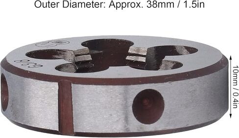 G3/8 Thread Repair Die, Alloy Steel Cylindrical Pipe Threading Tool with 5 Chip Holes, Hex Pipe Dies for Rethreading, Pipe Die Set for Steel Pipe Threader & Garden Hose Thread Die in Kuwait