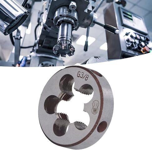 G3/8 Thread Repair Die, Alloy Steel Cylindrical Pipe Threading Tool with 5 Chip Holes, Hex Pipe Dies for Rethreading, Pipe Die Set for Steel Pipe Threader & Garden Hose Thread Die in Kuwait