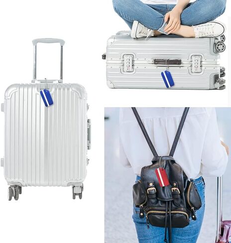 سبائك الألومنيوم علامة الأمتعة علامة الأمتعة المعدنية مع بطاقات الهوية الاسم لمعرف الأمتعة الأمتعة السفر 9 قطعة in Kuwait