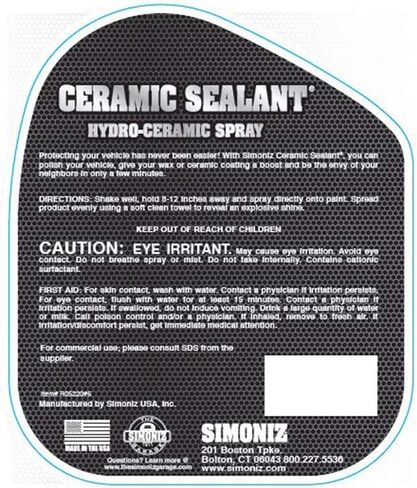 Simoniz R05220#6 Ready to Use Ceramic Sealant, 32-Ounce, Clear, 6-Pack in Kuwait