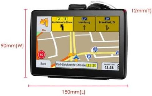 نظام تحديد المواقع العالمي (GPS) للسيارة، نظام تحديد المواقع العالمي (GPS) بشاشة تعمل باللمس مقاس 7 بوصات، خرائط 2024 (تحديثات مجانية مدى الحياة)، نظام تحديد المواقع العالمي (GPS) للشاحنة يدعم التوجيه الصوتي لاتجاه الانعطاف، تحذير السرعة والضوء الأحمر، تو in Kuwait