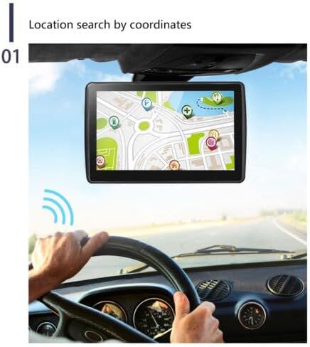 نظام تحديد المواقع العالمي (GPS) للسيارة، نظام تحديد المواقع العالمي (GPS) بشاشة تعمل باللمس مقاس 7 بوصات، خرائط 2024 (تحديثات مجانية مدى الحياة)، نظام تحديد المواقع العالمي (GPS) للشاحنة يدعم التوجيه الصوتي لاتجاه الانعطاف، تحذير السرعة والضوء الأحمر، تو in Kuwait