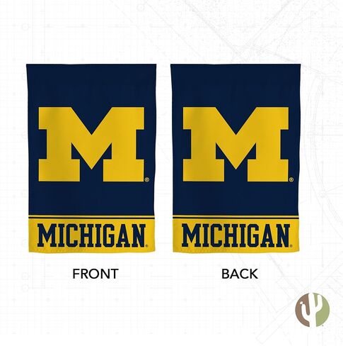 لافتة علم حديقة صبار الصحراء بجامعة ميشيغان ولفرينز UM U of M 100% بوليستر (تصميم A) in Kuwait