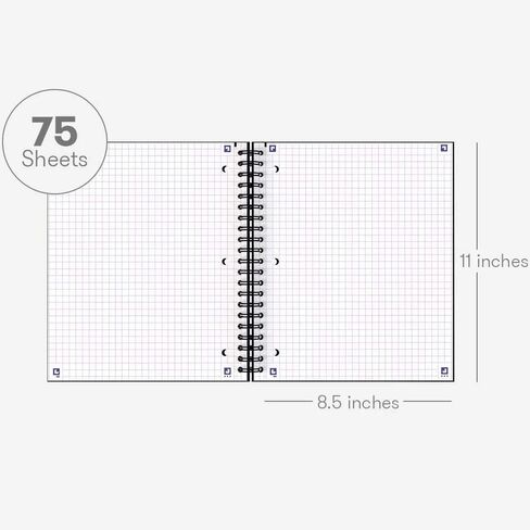 Hamelin 1 Subject, Graph Paper, Hard Cover Spiral Bound Grid Notebook, 4 Square Per Inch 150 Pages EMERALD Green 8.5"x11" in Saudi Arabia