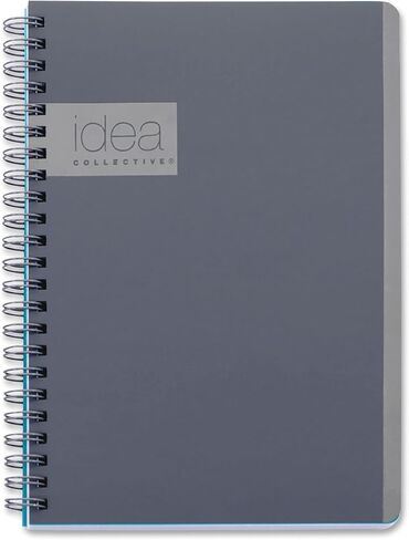 Oxford Idea Collective Professional Notebook, Double Wire-O, 8 x 4 7/8, Ruled, 80 Sheets, Gray (57010IC) in Saudi Arabia