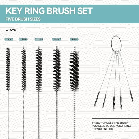 XDOVET Airbrush 13 Piece Airbrush Cleaning Kit with 120ml/4oz Cleaner-Airbrush Clean Pot Glass Cleaning Jar with Holder, 5pc Cleaning Needles, 5pc Cleaning Brushes, 1 Wash Needle, Mini Brush Head in Kuwait