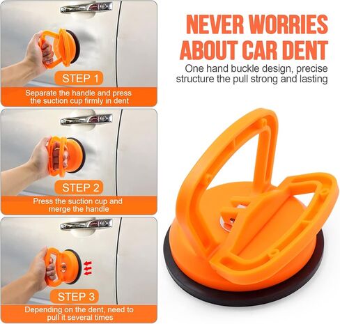 BEIJITA Car Dent Puller,3 PCS Powerful Dent Puller Suction Cup Remover Tool for Car Dent Repair,Glass,Tiles and Mirror & Objects Moving Dent Removal Kit in Kuwait