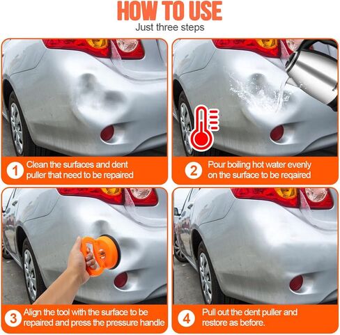 BEIJITA Car Dent Puller,3 PCS Powerful Dent Puller Suction Cup Remover Tool for Car Dent Repair,Glass,Tiles and Mirror & Objects Moving Dent Removal Kit in Kuwait