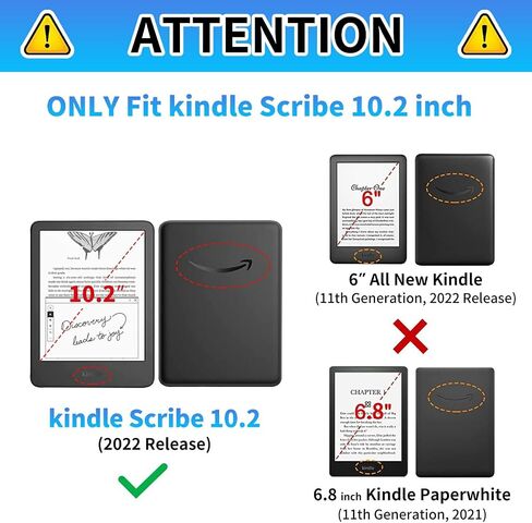 CGFGHHUY لحافظة Kindle Scribe لغطاء Kindle Scribe مقاس 10.2 بوصة خفيف الوزن واقٍ من جلد البولي يوريثان غطاء ذكي مع حافظة نوم تلقائية لـ Kindle Scribe 2022 - كتب in Kuwait
