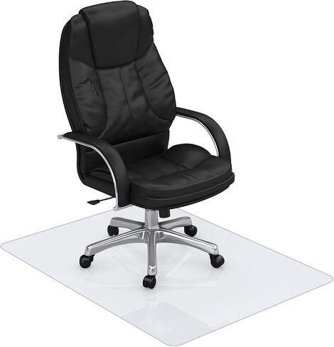 Heavy Duty Office Chair Mat with Lip for Hard Floor - 46" X 60" Inches | Clear, Anti-Slip, and Durable Carpet Protector | Premium Desk Chair Mat for Enhanced Floor Protection in Saudi Arabia