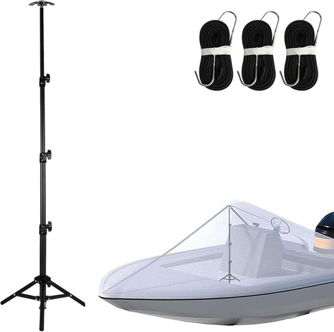 نظام حامل أقطاب دعم غطاء القارب من WOMACO، عمود غطاء عائم للقارب المعدني قابل للتعديل، حامل غطاء لفصل الشتاء (عبوة واحدة) in Kuwait