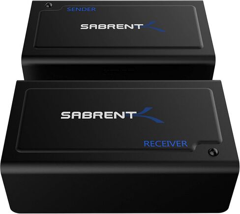 موسع HDMI بطول 200 قدم من SABRENT فوق Cat5/6 مع محول RJ45 ومحول طاقة متضمن (HDMI-EXTC) in Saudi Arabia