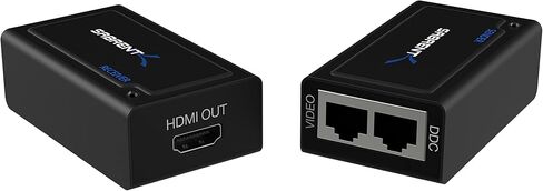 موسع HDMI بطول 200 قدم من SABRENT فوق Cat5/6 مع محول RJ45 ومحول طاقة متضمن (HDMI-EXTC) in Saudi Arabia