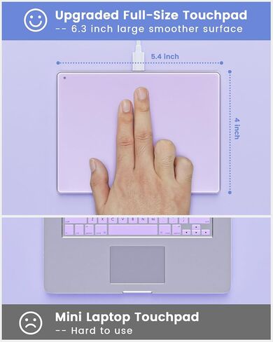 seenda Upgraded Trackpad, Tempered Glass Surface with Multi-Touch, Aluminum Slim USB Windows Touchpad with High Precision Navigation for Windows 10/11 Desktop/Laptop/Notebook Computer PC, Purple in Saudi Arabia