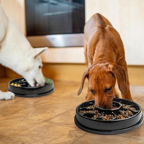 Slow Feeder Dog Bowl, 4-Cup Dog Slow Feeder for Large and Medium Dogs, Anti-Choking Slow Eating Bowl, Non-Slip Pet Slower Dish for Dry Wet Food(Gray) in Saudi Arabia