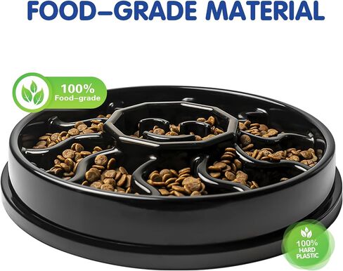 Slow Feeder Dog Bowl, 4-Cup Dog Slow Feeder for Large and Medium Dogs, Anti-Choking Slow Eating Bowl, Non-Slip Pet Slower Dish for Dry Wet Food(Gray) in Saudi Arabia
