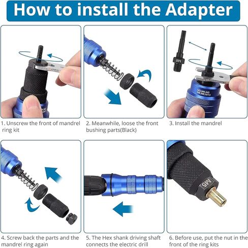 مجموعة أدوات التثبيت اللاسلكية من AUTOUTLET مع 7 مماسك وحقيبة بلاستيكية محمولة لصواميل التثبيت M3-M10 in Kuwait
