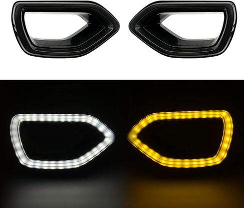 مصابيح LED لشبكة الصدمات تناسب دودج تشارجر 2015 2016 2017 2018 2019 2020 SRT & Scat Pack، و2017-2019 Daytona، SXT & R/T موديلات (يسار ويمين) in Saudi Arabia