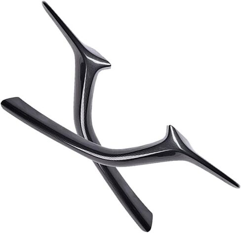 اكسسوارات السيارات صالح لمازدا CX-5 CX5 CX8 2017-2021 الخارجي الجبهة السفلى مصبغة الزخارف غطاء الشواية صب (أسود لامع) ABS 2 قطعة in Saudi Arabia