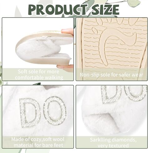 Tkifoda Bride Slippers I Do Slippers for Wedding Day Bridal Slippers Wedding Slippers White Wedding Shoes for Brides in Saudi Arabia