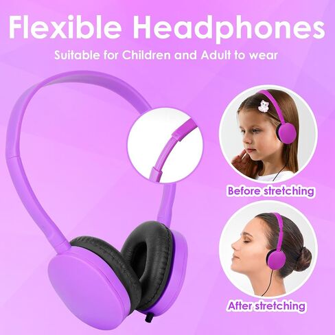 Kids Headphones Bulk 8 Pack, Multi Color School Headphones Set 3.5mm Jack for Grade and Middle School Students, Children, Teenagers, Boys, Girls, Wholesale Headphones for Classroom in Kuwait