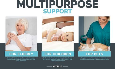 وسائد سرير للاستعمال مرة واحدة من MedPlus - أزرق، 23 بوصة × 36 بوصة - وسادات داخلية كبيرة مقاومة للماء لعلاج سلس البول لكبار السن والبالغين والكلاب والأطفال - وسادات ماصة للاستعمال مرة واحدة لحماية مرتبة السرير in Saudi Arabia