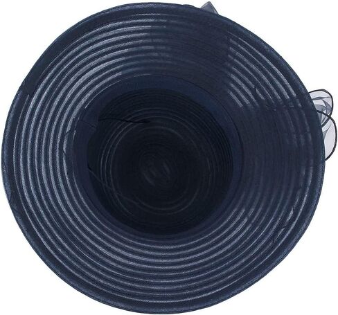 قبعات ديربي لحفلات الشاي من الأورجانزا للنساء - قبعة شمس يوم الأحد ذات حافة واسعة على شكل زهرة (الولايات المتحدة، ألفا، متوسط، أزرق) in Kuwait