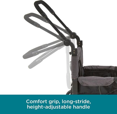 Contours Curve 360 Stroller Wagon for Infants and Toddlers, Compact Fold, Fits Infant Car Seats, Most Maneuverable Zero-Turn Radius, Sun Canopy, Lightweight Travel Wagon, Adjustable Seat & Handle in Saudi Arabia