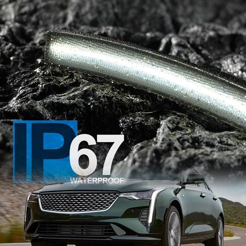 NSLUMO مصابيح LED للعلامات الجانبية متوافقة مع كاديلاك CT4 2020 2021 2022 2023 أبيض Led للمصد الأمامي للعلامة الجانبية عاكس مكرر طقم مصابيح LH RH شريط عدسات مدخن LED علامات جانبية OEM استبدال in Saudi Arabia