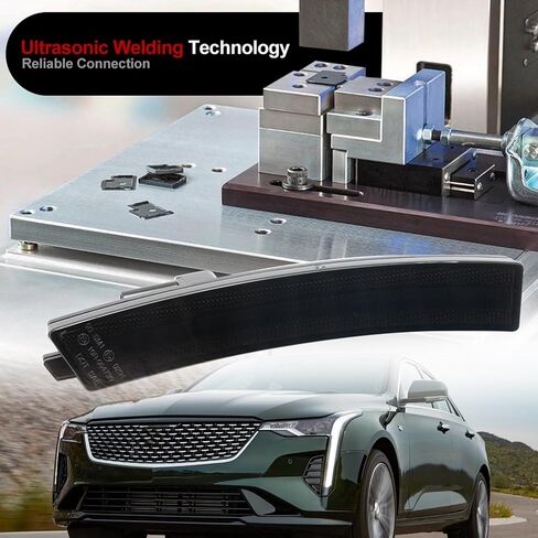 NSLUMO مصابيح LED للعلامات الجانبية متوافقة مع كاديلاك CT4 2020 2021 2022 2023 أبيض Led للمصد الأمامي للعلامة الجانبية عاكس مكرر طقم مصابيح LH RH شريط عدسات مدخن LED علامات جانبية OEM استبدال in Saudi Arabia