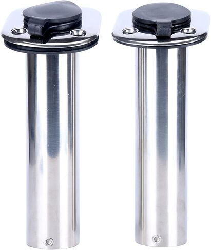 (2X) Amarine Made 15 Degree Rod Holders Stainless Steel Rubber Cap, Liner, Gasket in Saudi Arabia
