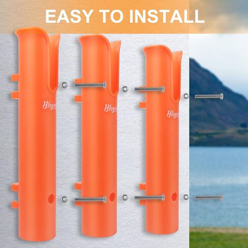 حامل قضيب الصيد من hlogree للقارب، 4/6/8 حامل قضيب القارب لصيد الأسماك، حامل قضيب أنبوب عائم لقفص الحليب، حامل قضيب أنبوب الصيد، حامل عمود القارب، حامل جانبي للتخزين مع Scews و 8 حبال بنجي in Kuwait