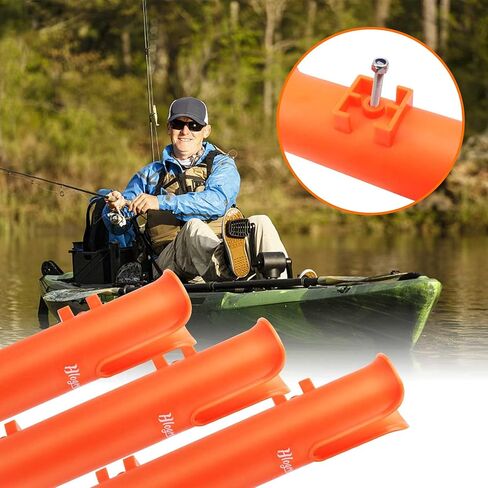 حامل قضيب الصيد من hlogree للقارب، 4/6/8 حامل قضيب القارب لصيد الأسماك، حامل قضيب أنبوب عائم لقفص الحليب، حامل قضيب أنبوب الصيد، حامل عمود القارب، حامل جانبي للتخزين مع Scews و 8 حبال بنجي in Kuwait