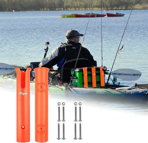 حامل قضيب الصيد من hlogree للقارب، 4/6/8 حامل قضيب القارب لصيد الأسماك، حامل قضيب أنبوب عائم لقفص الحليب، حامل قضيب أنبوب الصيد، حامل عمود القارب، حامل جانبي للتخزين مع Scews و 8 حبال بنجي in Kuwait