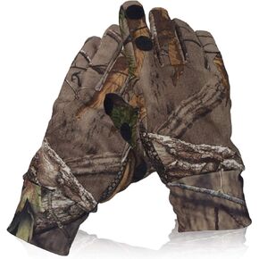 Camouflage Hunting Gloves, Lightweight Anti-Slip Full Finger Fingerless Touchscreen Camo Gloves Outdoor Tactical Hunting Gear Archery Accessories for Turkey Fishing Airsoft in Kuwait