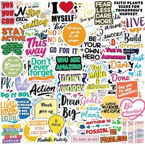 300PCS Inspirational Motivational Stickers for Scrapbook Planner Adults | Vinyl Waterproof Reusable Positive Affirmation Stickers for Journaling Water Bottles Laptops Vision Board Teens Teachers in Saudi Arabia
