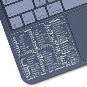 2026 Mac OS Shortcuts Sticker for MacBook Neo, Air & Pro (1-Pack) | MacBook Accessories | 50+ Shortcuts | Cheat Sheet | Easy-to-Read, No Residue | Clear Decal with Black Text for Light MacBooks in Saudi Arabia