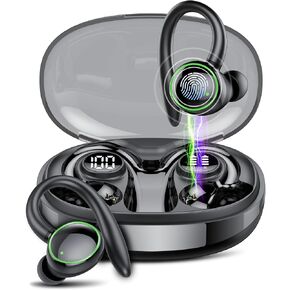 Wireless Earbuds, Bluetooth 5.4 Headphones, ENC Noise Cancelling Ear buds | with Stereo Bass, 40H Playtime Earphones , LED Display, IP7 Waterproof in Ear EarBuds for Phone Android iOS Sports, Black in Saudi Arabia