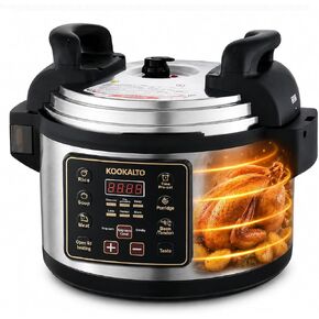 15L stainless steel Commercial Pressure Cooker | 24-hour Presetting electric rice cooker | 6 in 1 slow cooker with temperature control Food Warmer with nonstick pot in Kuwait