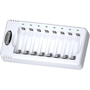 Granicell 8 Bay AA & AAA USB Battery Charger | High-Speed Charging for NiMH NiCD Rechargeable Batteries Independent Slot, Safe & Portable in Saudi Arabia