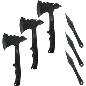 Throwing Axe Sets, Overall 10.2in 6Pack Throwing Tomahawk, Full Tang 420HC Stainless Steel, Design for Hawks Throwing Recreation and Competition in Saudi Arabia