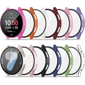 12 Pack Case for Samsung Galaxy Watch 9/8 40mm with Tempered Glass Screen Protector, Hard PC Scratch Resistant Protective Cover Compatible with Galaxy Watch 9/8 40mm in Saudi Arabia