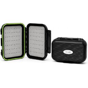 Waterproof Fly Box for Fly Fishing | Double-Sided Fly Fishing Box with Foam Insert | Compact fly fishing box for Dry Flies, Nymphs | Hard Shell Pocket Size Streamer Fly Box | Easy Grip Foam in Saudi Arabia