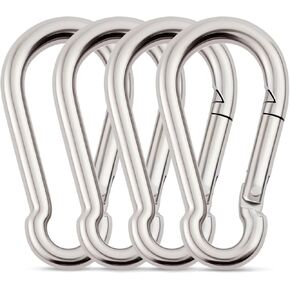 Hammock Hanging Kit, Load Capacity 1400 LBS, Stainless Steel Hooks Heavy Duty Carabiner Set for Hammock Yoga Swing Chair Hook for Indoor, Outdoor, Wall, Trees, Porch in Saudi Arabia