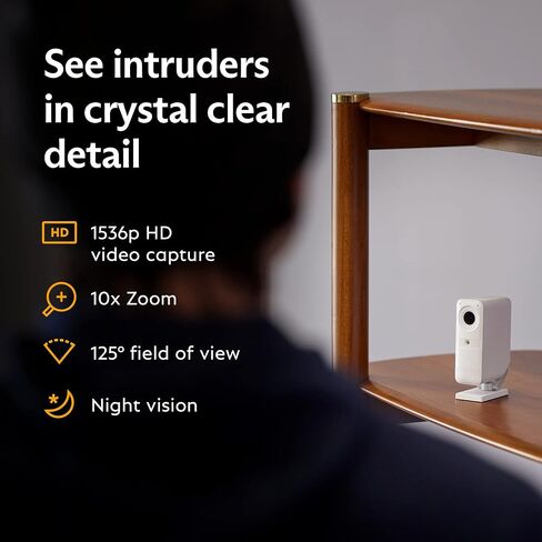 SimpliSafe 11 Piece Wireless Home Security System Gen 3 with Wireless Indoor HD Camera - Optional 24/7 Professional Monitoring - No Contract - Compatible with Alexa and Google Assistant,White in Kuwait