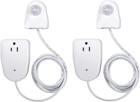 Westek Plug In Motion Sensor Outlet Light Control, 2 Pack - Indoor Motion Sensor Device Activates Lights When Motion is Detected - Ideal for Dark Hallways - 25ft Range, 6 Foot Cord (MLC12BC-4) in Saudi Arabia