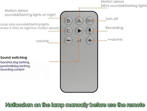 HULPPRE Solar Outdoor Motion Sensor Alarm,Dog Barking and Gunshot Sound | Support Recording,Adjust Volume,130db Loud Noise Maker,3 Work Modes Strobe Light with USB,Say Goodbye to The Intruders in Saudi Arabia