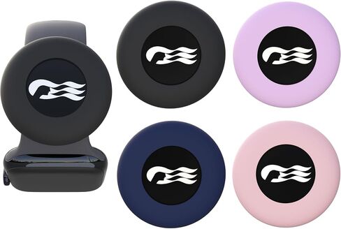 [4 Pack] Princess Ocean Medallion Watch Adapters Holder for Carnival Medallion (2024, 2025, 2026), Cruise Accessory Fit Watch Wristbands,Also for Apple Air Tag Dog Collar,Black/Dark Blue/Pink/Purple in Saudi Arabia